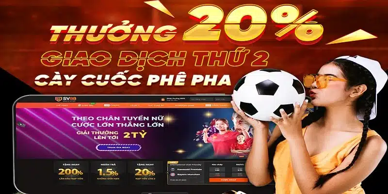 Khuyến mãi SV88 tặng thưởng cho giao dịch nạp của tân thủ